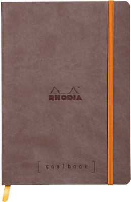 

Rhodia A5 Note Book(117763C Boutique rama Chocolate Goalbook Glued Spine Square Ruled Notebook - A5 - 210 mm x 148 mm, Chocolate)