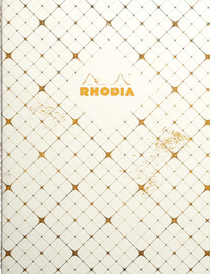 

Rhodia Book-size Note Book(117104C Heritage White Quadrille Stapled Orange Line Ruled Notebook - 250 mm x 190 mm, White/Orange)