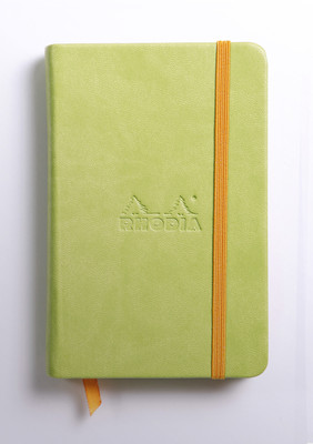 Rhodia A6 Note Book(118626C rama Anise Green Clothbound Blank Notebook - A6 - 140 mm x 90 mm, Anise Green)