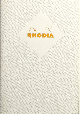 

Rhodia Book-size Note Book(117101C Heritage White Chevron Stapled Orange Line Ruled Notebook - 250 mm x 190 mm, White/Orange)