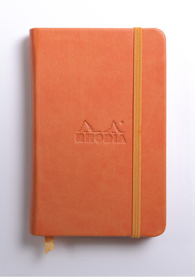 

Rhodia A6 Note Book(118634C rama Tangerine Clothbound Blank Notebook - A6 - 140 mm x 90 mm, Tangerine)