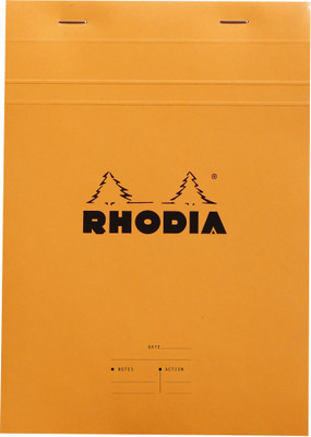 

Rhodia A5 Note Pad(16400C Basics Orange Stapled Pre-Printed Meeting Notepad - No. 16 - A5 - 210 mm x 148 mm, Orange)