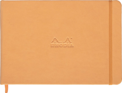 

Rhodia A5 Note Book(118048C Boutique Orange Hardbound Dot Ruled Landscape Webnotebook - A5 - 210 mm x 148 mm, Orange)