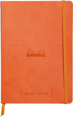 

Rhodia A5 Note Book(117754C Boutique rama Tangerine Goalbook Glued Spine Dot Ruled Notebook - A5 - 210 mm x 148 mm, Tangerine)