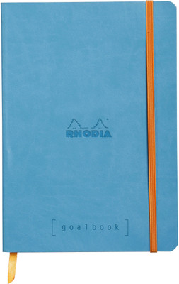

Rhodia A5 Note Book(117747C Boutique rama Turquoise Blue Goalbook Glued Spine Dot Ruled Notebook - A5 - 210 mm x 148 mm, Turquoise Blue)