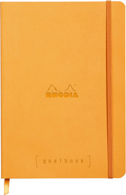 

Rhodia A5 Note Book(117775C Boutique rama Orange Goalbook Glued Spine Square Ruled Notebook - A5 - 210 mm x 148 mm, Orange)