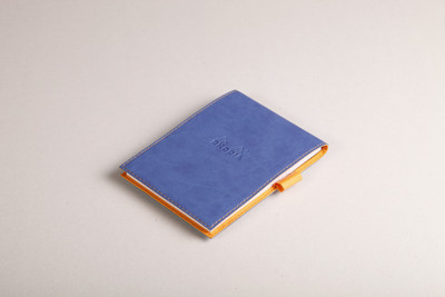 

Rhodia A6 Note Pad(138208C Boutique rama Sapphire Blue Stapled Line Ruled Notepad with Leatherette Cover - No. 13 - 158 mm x 115 mm (for No. 13 Notepad - 148 mm x 105 mm, Sapphire Blue)