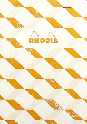 

Rhodia A5 Note Pad(16632C Heritage White Escher Stapled Orange Line Ruled Notepad - A5 - 210 mm x 148 mm, White/Orange)