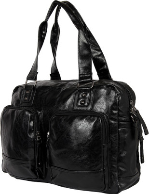 

XENSA (Expandable) Genuine_LEATHERite Travel Duffel Bag(Black)