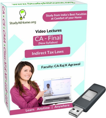 

StudyAtHome.org CA Final New Syllabus - Indirect Tax Laws Video Lectures(Pendrive)