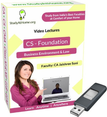 

StudyAtHome.org CS Foundation - Business Environment & Law Video Lectures(Pendrive)