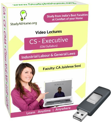 

StudyAtHome.org CS Executive Old Syllabus - Industrial Labour & General Laws MCQ Based Video Lectures(Pendrive)