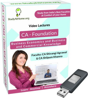 

StudyAtHome.org CA Foundation - Business Economics & Business and Commercial Knowledge Video Lectures(Pendrive)