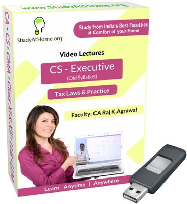 

StudyAtHome.org CS Executive Old Syllabus - Tax Laws & Practice Video Lectures(Pendrive)