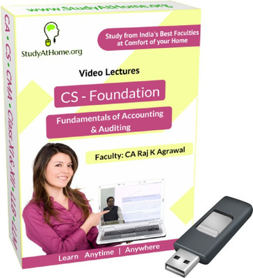 

StudyAtHome.org CS Foundation - Fundamentals of Accounting & Auditing Video Lectures(Pendrive)
