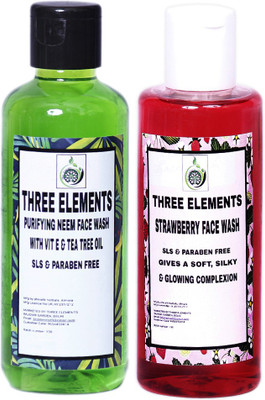 

Three Elements Neem (SLS & Paraben Free) & Strawberry (SLS & Paraben Free) face wash Face Wash(210 ml)