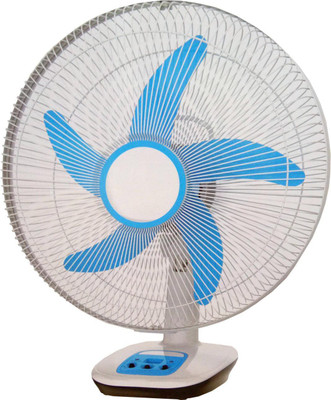 

care 4 16" Rechargeable AC/DC 5 blade table fan with led night reading light 5 Blade Table Fan(Multicolor, Pack of 1)