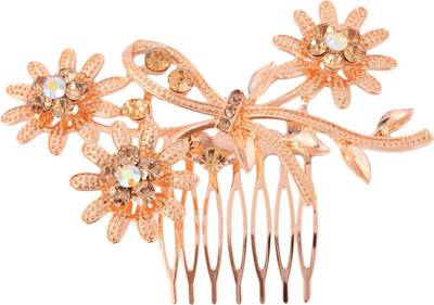 

Sanjog Flourish Metal Golden Hair Pin For Wedding/Party For Girls/Women Hair Clip(Gold)