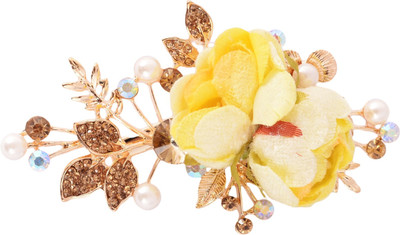 

Sanjog Victoria Collection Rhinestone Crystal Yellow Flower Hair Clip/Hair Pin For Girls/Women Wedding Bridal Hair Clip(Yellow)