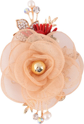 

Sanjog Peach Rosie Victoria Golden Hair Clip For Girls/Women For Wedding/Party Hair Clip(Orange)