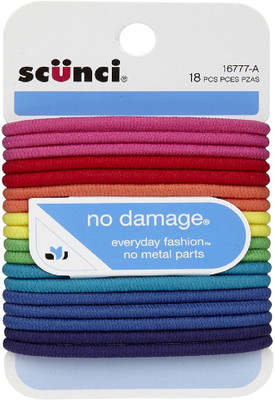 

Scunci Elastic Hair Bands, Multi-Colored Rubber Band(Multicolor)