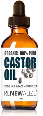 

Renewalize Organic Castor Oil with 4 Free Eyelash Brushes Hair Oil(272 g)