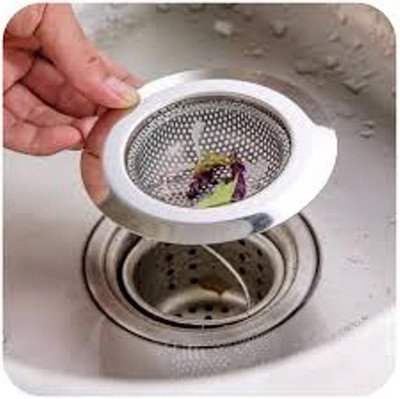 

PK Aqua 2 Pcs Kitchen Sink Protector Jalli Stainless Steel-Size-2 Strainer(Silver)