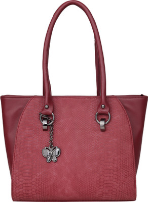 

Butterflies Hand-held Bag(Maroon)