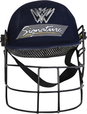 

W SIGNATURE Match Helmet With Mild Steel Visor Cricket Helmet (Navy Blue) Cricket Helmet(Blue)