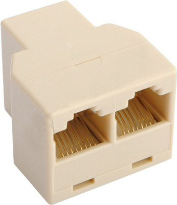 

De-TechInn RJ45 Splitter adapter LAN Connector 1 Female to 2 Female Lan Adapter(10 Mbps)
