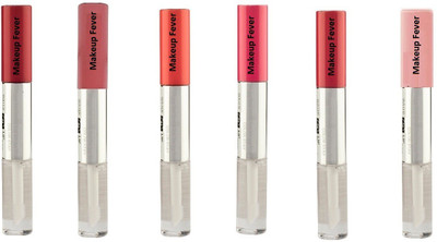 

Makeup Fever Color Stay 2 in 1 Waterproof Long Lasting Lipgloss pack of 6(78 g, Multicolor)