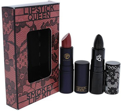 

Lipstick Queen Smokey Lip WomenS Piece Kit With Black Lace Rabbit And Bright Natural Sinner(Multicolor)