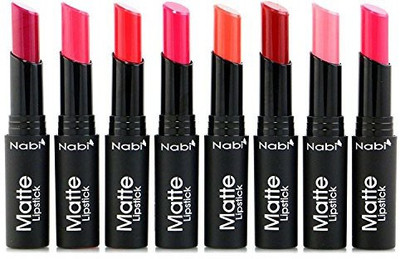 

Nabi Cosmetics Professional Matte Lipstick Premium Colors(Multicolor)