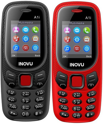 

Inovu A1i Combo of Two Mobiles(Black & Red)