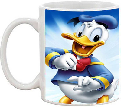 MUGKIN S65 Donald duck cartoons light Ceramic Coffee Mug(350 ml)