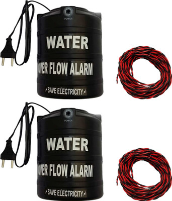 Imported Water Tank Overflow alarm With 15 Meter Long Wire (Pack of 2 Pcs) Wired Sensor Security System