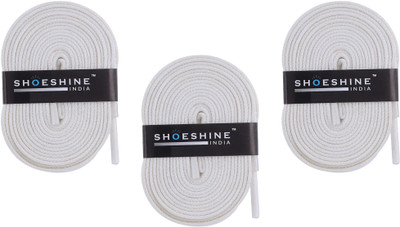

SHOESHINE Sneakers Flat white cotton WC4 Lace Shoe Lace(White Set of 3)