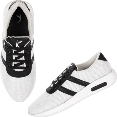 Kzaara Running Shoes For Men(White, Black