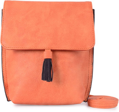 

Baggit Women Orange PU Sling Bag