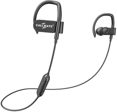

Callmate QC-10s Jogger Sports Bluetooth Headset V4.1 with Mic Smart Headphones(Wireless), Black