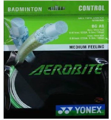 

Yonex Aerobite 0.67 Badminton String - 10 m(White, Green)