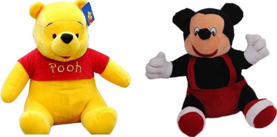

Shopfloor.XYZ Combo of POOH Soft Toy and MICKY Stuffed Plush For Kids/ Birthday Gift for Kids - 26 cm - 26 cm(Multicolor)