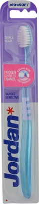 

Jordan Target Sensitive Toothbrush Ultrasoft Bristles Latest Design BPA Free Imported Brush gentle to Teeth & Gems. Made in Malaysia (Random Color) Pack of 1 Soft Toothbrush