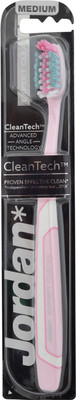 

Jordan Expert Clean Toothbrush Medium Bristles Latest Design BPA Free Imported Brush gentle to Teeth & Gems. Made in Malaysia (Random Color) Pack of 1 Medium Toothbrush