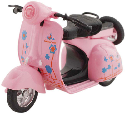 

Tootpado Vintage Scooter 1:14 Scale Diecast Toy - Pink (1TNG40) - Pull Back Action(Pink)