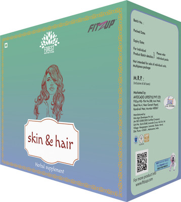 

FitZup Skin & Hair Kit (Vienna and Sicily), Herbal Supplement for Radiant Skin, Thicker Hair, 180 Tablets/Capsules(180 No)