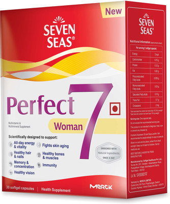 

Merck Seven Seas Perfect7 Woman - Multivitamin & Multimineral Supplement - Pack of 30 Capsules(100 g)