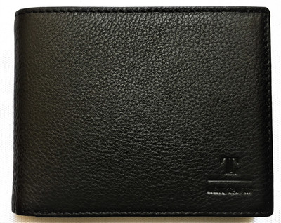 

LEX TAVIS Men Black Genuine Leather Wallet(9 Card Slots)