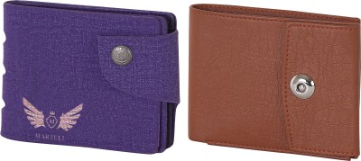 

Martell Men Purple Artificial Leather Wallet(2 Card Slots), Brown