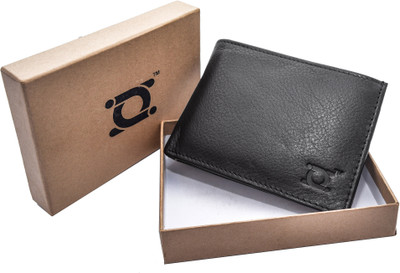 

DWEILS Men Black Genuine Leather Wallet(6 Card Slots)